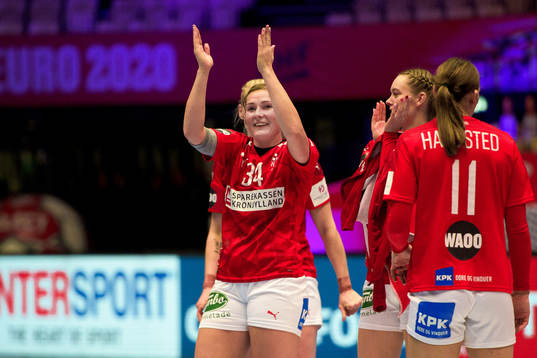 Rikke Iversen of Denmark celebrates