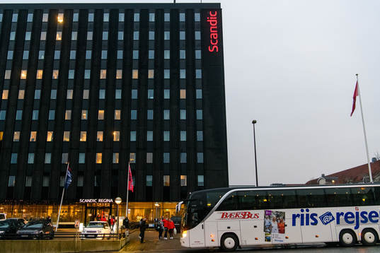 Exterior view of Scandic Regina, the player's hotel for