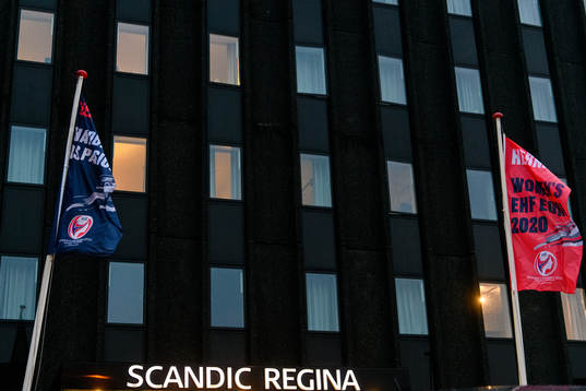 Exterior view of Scandic Regina, the player's hotel for