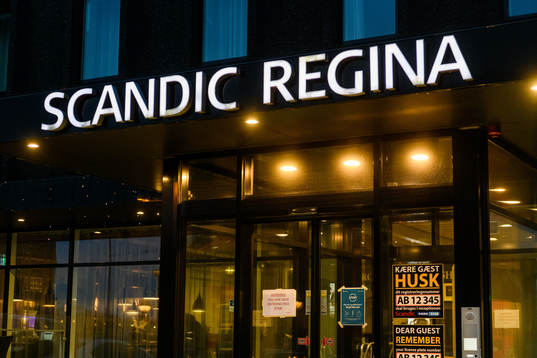 Exterior view of Scandic Regina, the player's hotel for
