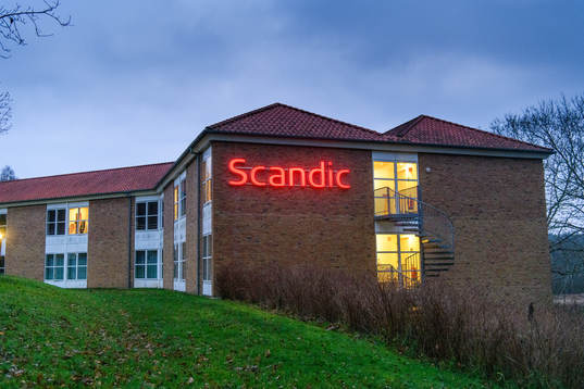 Exterior view of Scandic Silkeborg, the player's hotel for