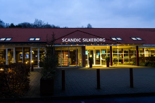 Exterior view of Scandic Silkeborg, the player's hotel for