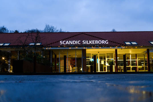 Exterior view of Scandic Silkeborg, the player's hotel for
