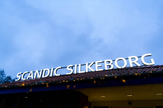Exterior view of Scandic Silkeborg, the player's hotel for