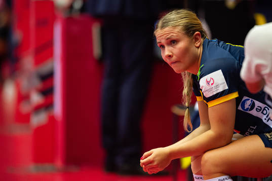 Emma Rask of Sweden looks dejected
