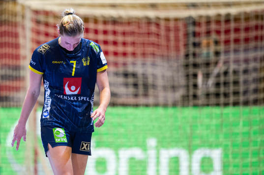 Linn Blohm of Sweden looks dejected
