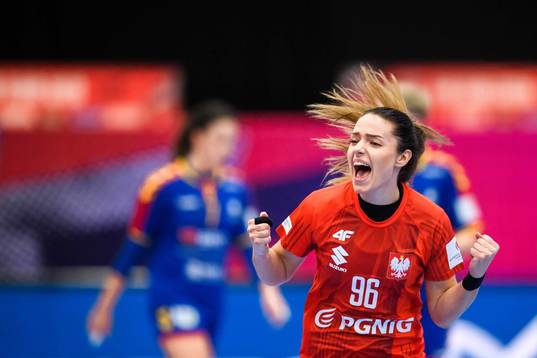 Dagmara Nocun of Poland celebrates