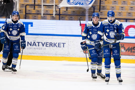 Leksands Nils Åman och Leksands Calle Själin deppar
