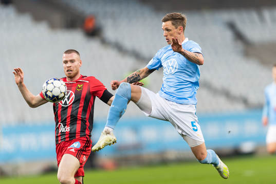 Östersunds Thomas Isherwood och Malmö FFs Sören Rieks