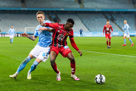 Malmö FFs Sören Rieks och Östersunds Kalpi Wilfried