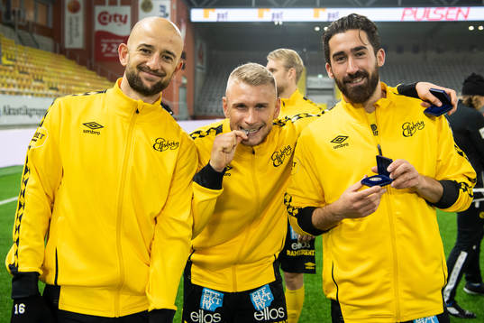 Elfsborgs Robert Gojani, Simon Strand och Frederik Holst