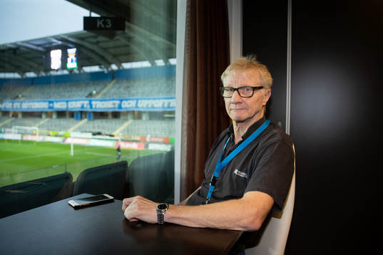 IFK Göteborgs chefsscout Olle Sultan innan fotbollsmatchen