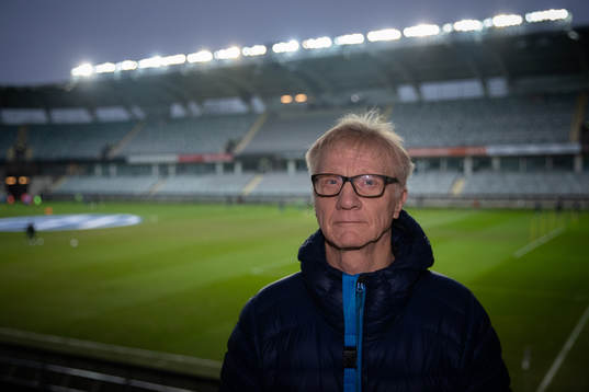 IFK Göteborgs chefsscout Olle Sultan innan fotbollsmatchen