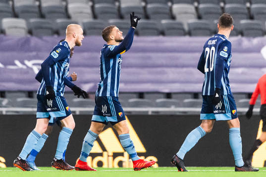 Djurgårdens Jesper Karlström jublar