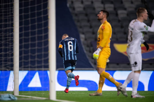 Djurgårdens Jesper Karlström jublar