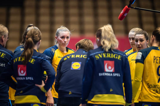Isabelle Gullden of Sweden participates in a time out