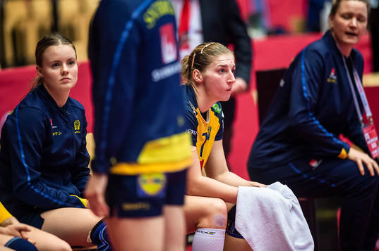 Linn Blohm of Sweden looks dejected