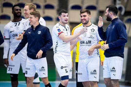 Montpelliers Lucas Pellas, Kyllian Villeminot och Paul
