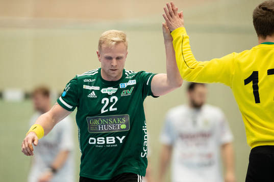 Helsingborgs Henrik Hecht Knudsen och målvakt Michael
