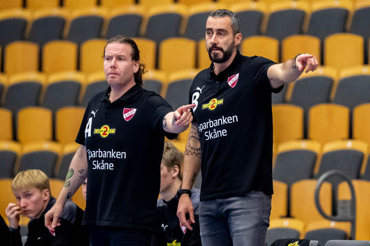 Lugis tränare Marc Uhd och assisterande tränare Nemanja