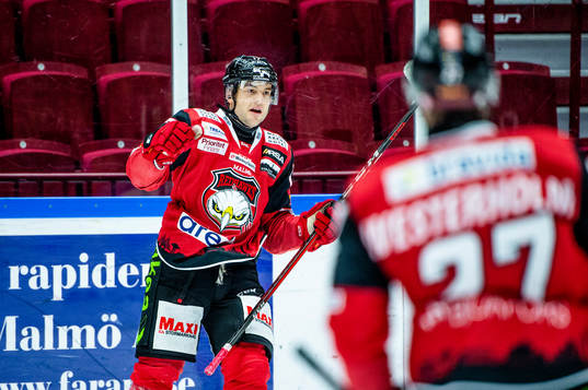 Malmö Redhawks Pathrik Westerholm jublar