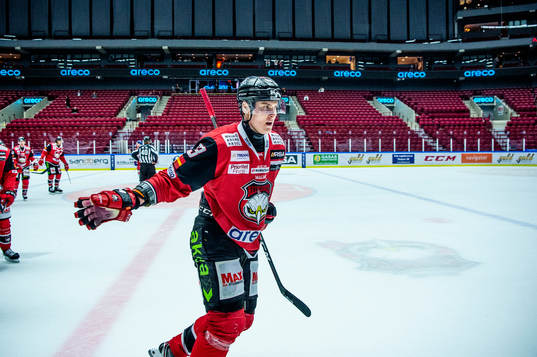 Malmö Redhawks Fredrik Händemark jublar