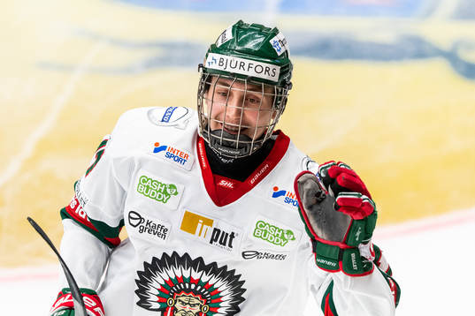 Frölundas Ludwig Persson jublar
