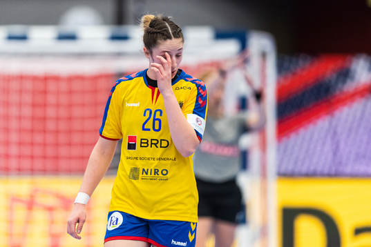 Anca Polocoser of Romania looks dejected