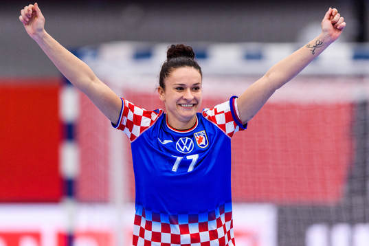 Valentina Blazevic of Croatia celebrates
