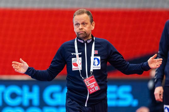 Thorir Hergeirsson, head coach of Norway reacts