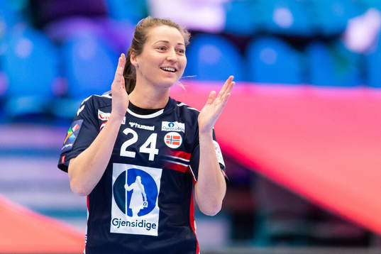 Sanna Charlotte Solberg-Isaksen of Norway celebrates