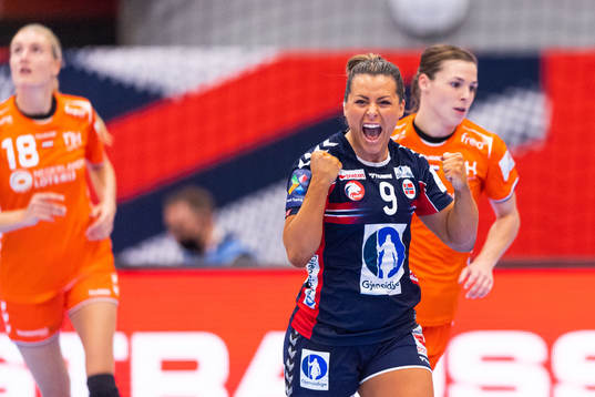 Nora Mørk of Norway celebrates