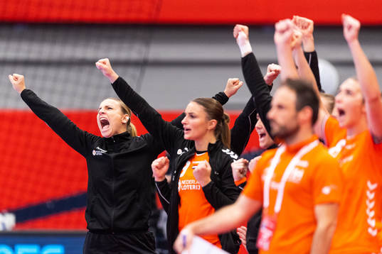 Players of Netherlands celebrate