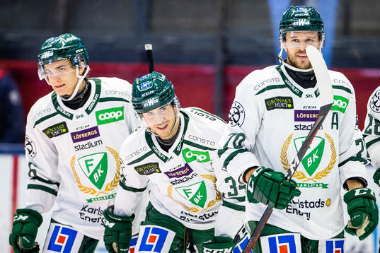 Färjestads Michael Lindqvist jublar