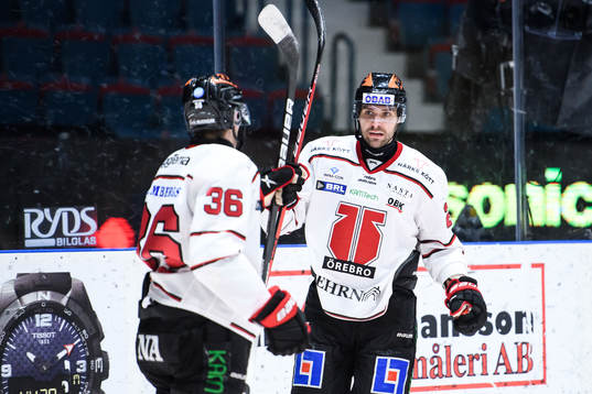 Örebros Emil Larsson och Ludvig Rensfeldt  jublar