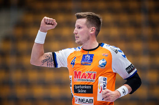 Kristianstads Adam Nyfjäll jublar