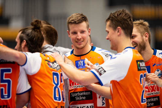 Kristianstads Adam Nyfjäll jublar