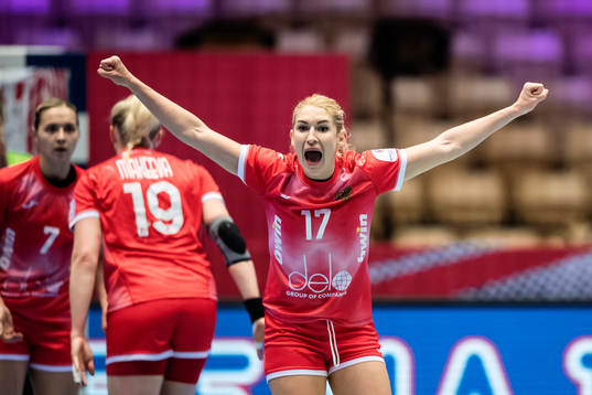 Vladlena Bobrovnikova of Russia celebrates