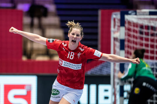 Mette Tranborg of Denmark celebrates