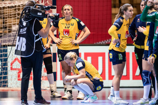 Isabelle Gullden of Sweden looks dejected