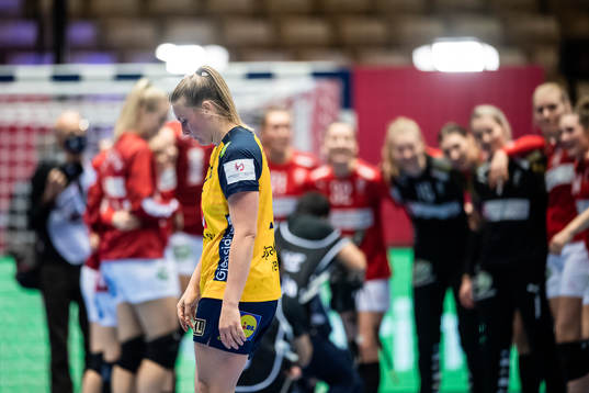 Isabelle Gullden of Sweden looks dejected