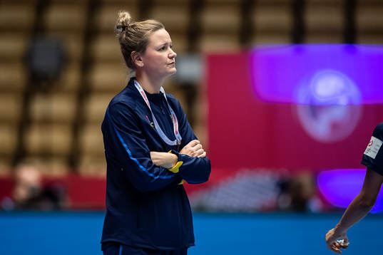 Johanna Wiberg, assistant coach of Sweden looks dejected