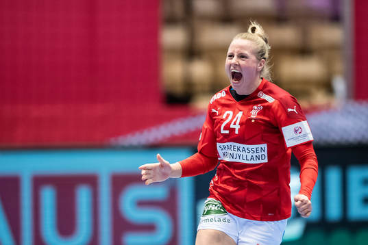 Mia Rej Bidstrup of Denmark celebrates