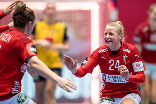 Mia Rej Bidstrup of Denmark celebrates