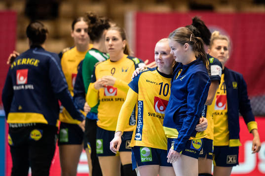 Mathilda Lundström of Sweden looks dejected