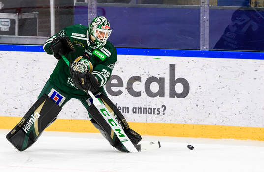Färjestads målvakt Arvid Holm