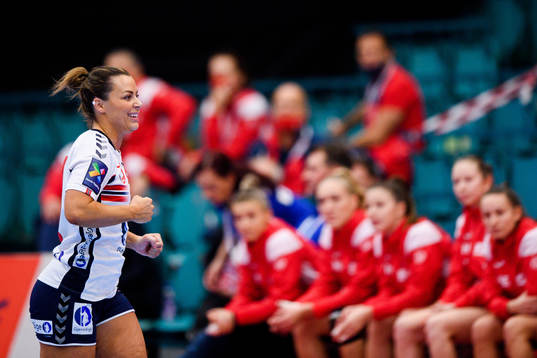Nora Mørk of Norway celebrates
