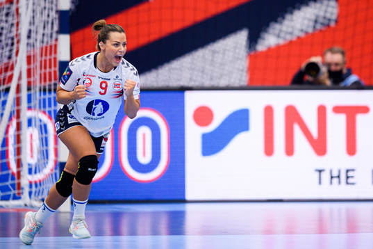 Nora Mørk of Norway celebrates