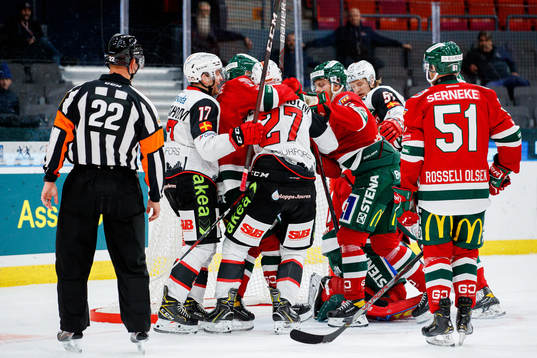 Frölundas Nicklas Lasu och Malmö Redhawks Ponthus