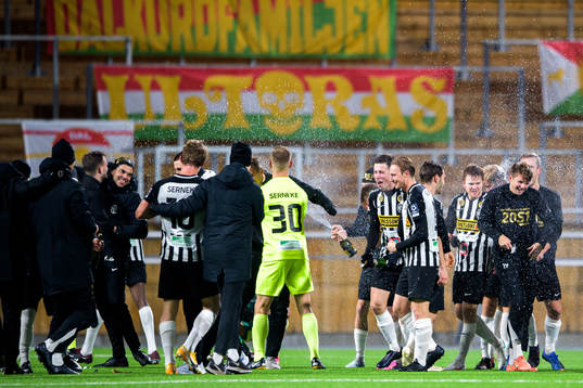 Landskronas spelare jublar